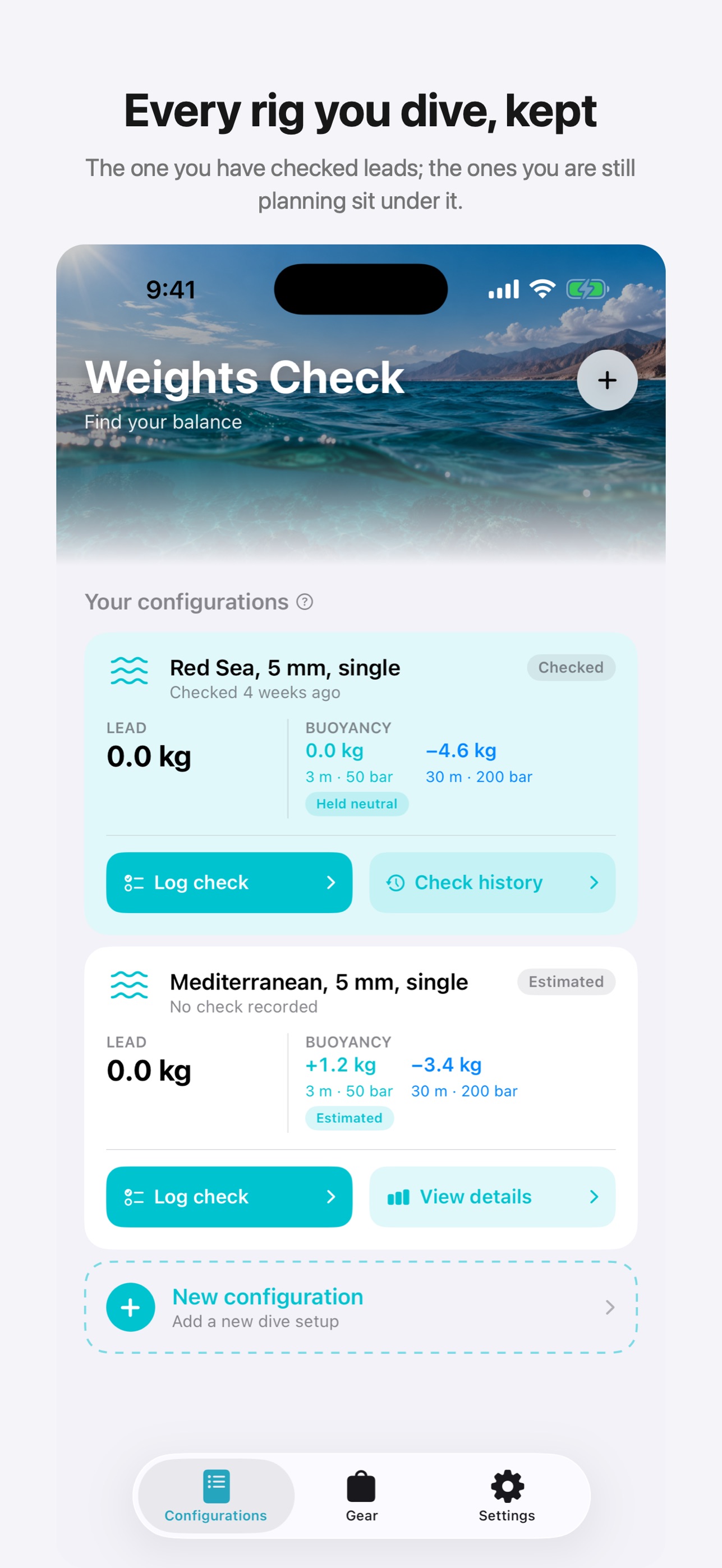 Screenshot 2 of Weights Check – Dive Weighting