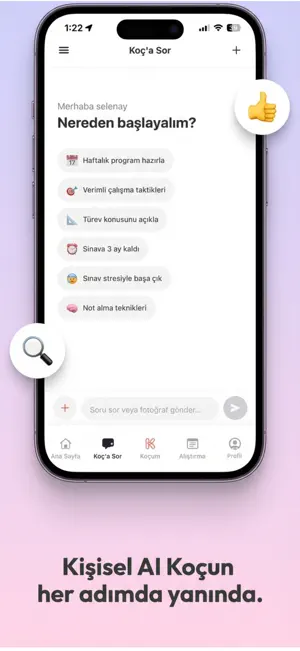 Koç'a Sor: YKS KPSS AI Koçu screenshot 1