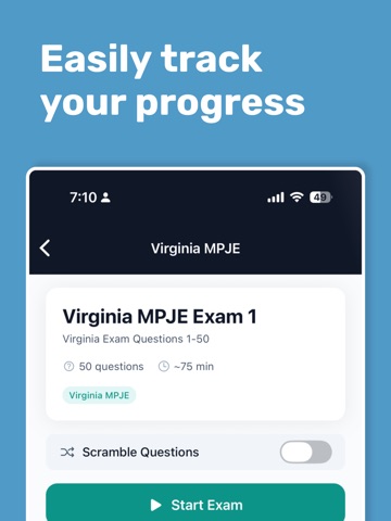 Virginia MPJE Exam Prep 2026 iPad screenshot