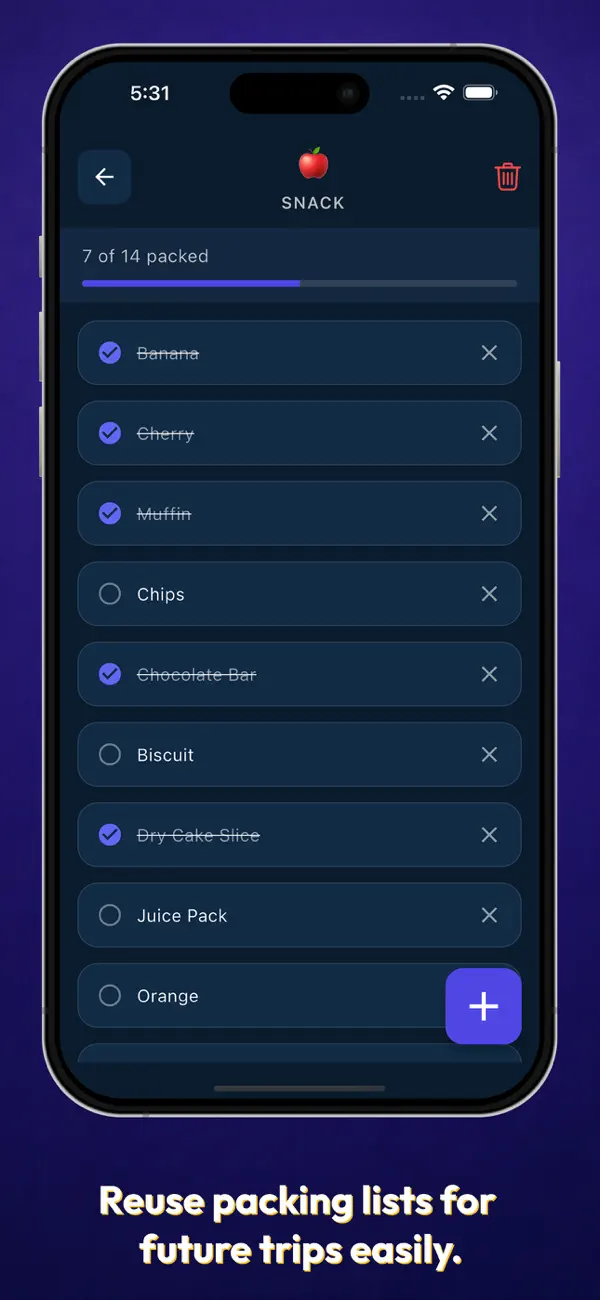 Screenshot #3 pour Outing Packing Checklist