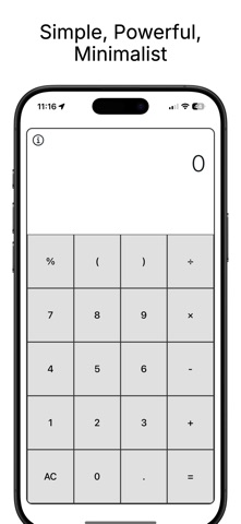 Calculator for Minimalists Screenshot 2 of 2