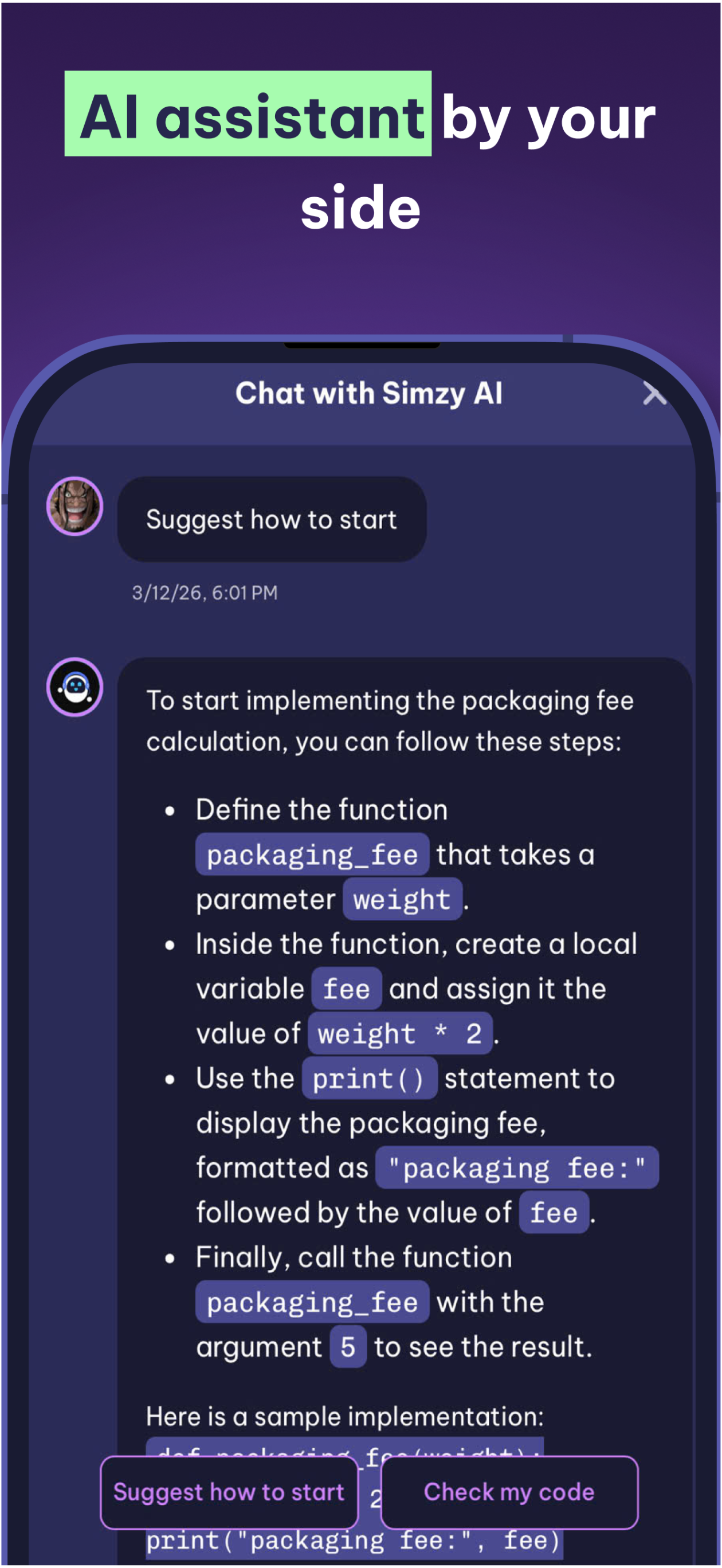 Simzy: Learn to Code/Program screenshot 2