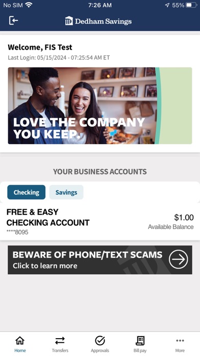 Dedham Savings for Business iPhone screenshot 1 - Finance app