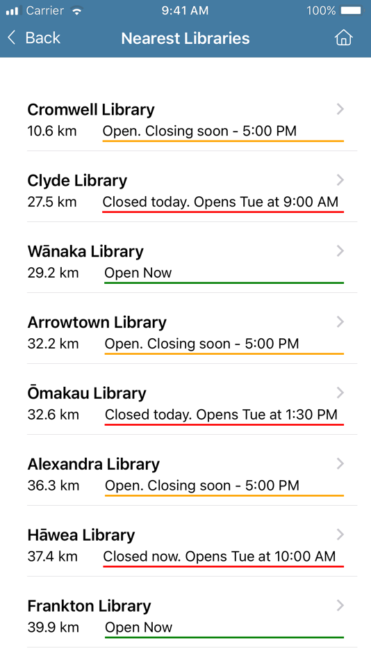 #5. CODC & QLDC Libraries (iOS) Podle: Department of Internal Affairs