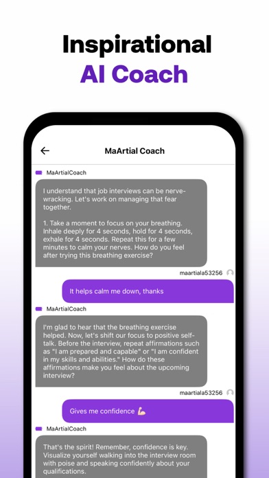 MaArtial: Daily Motivation iPhone screenshot 4 - Health & Fitness app