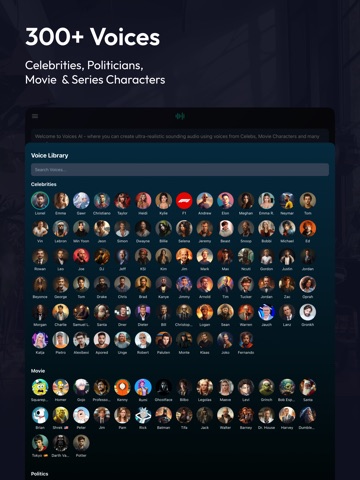 Voices AI: Change Your Voice iPad screenshot