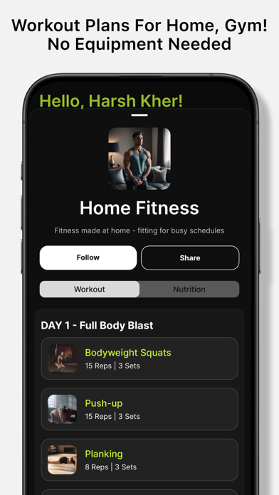 MOTUS AI: Workout Planner Screenshot