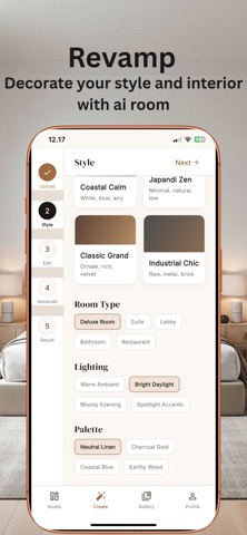 AI Hotel Room Interior Design screenshot
