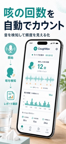 CoughWav 咳（せき）ノート screenshot