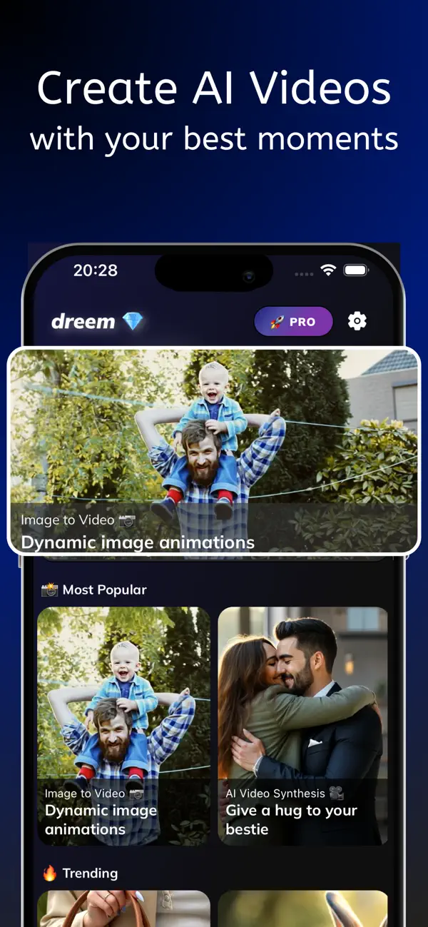 Screenshot #1 pour AI Hug & Kiss Video: dreem