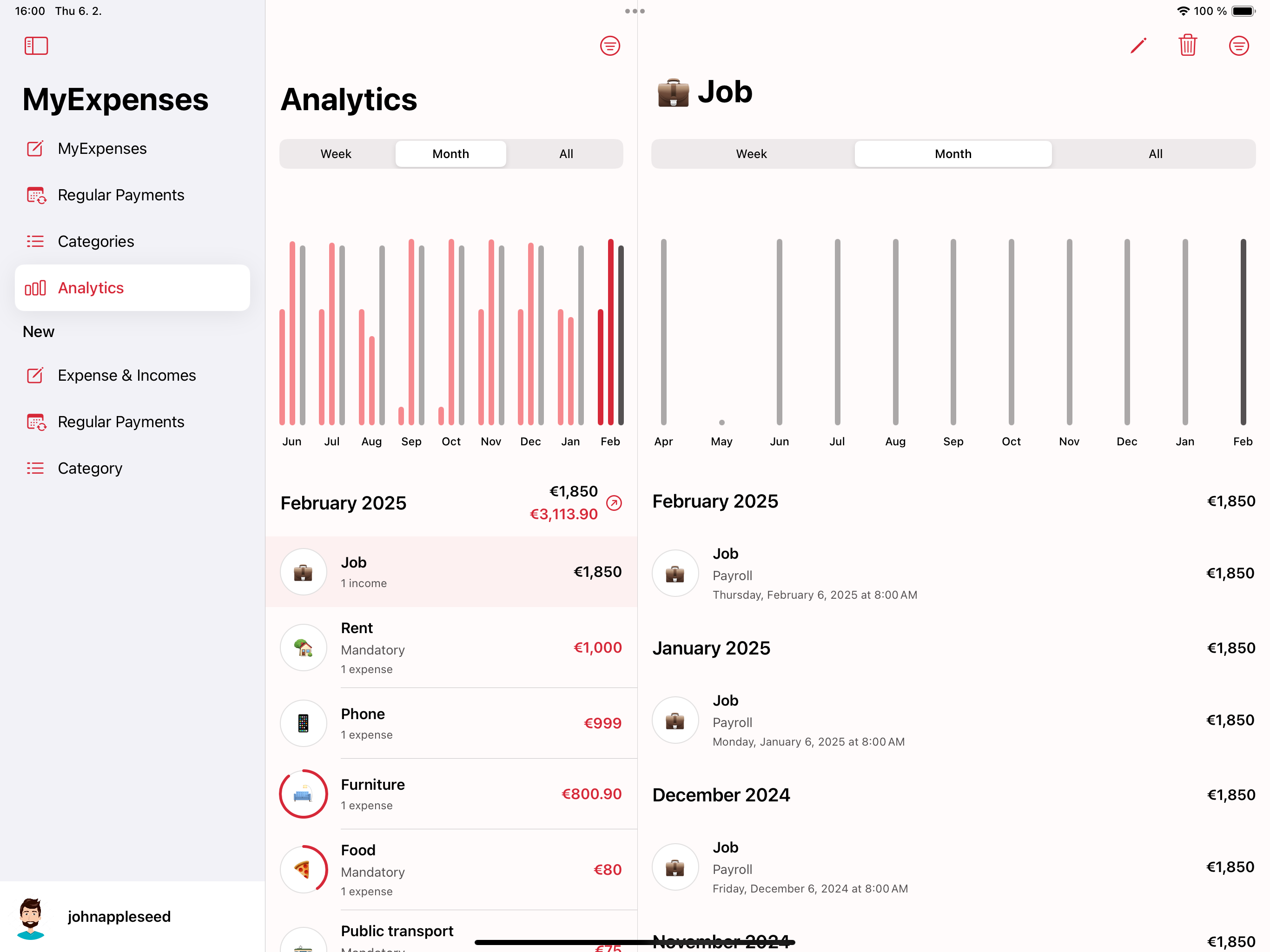 MyExpenses app