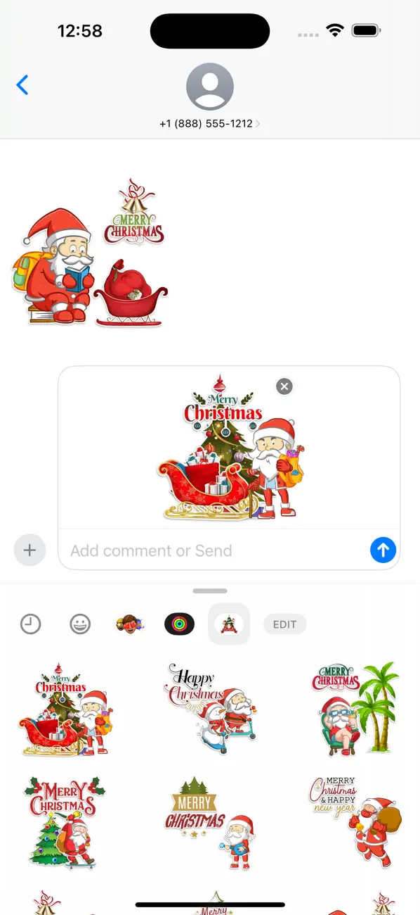 Screenshot #2 pour Christmas Stickers - WStickers