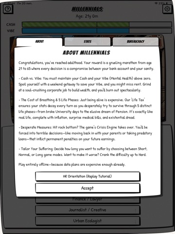 Millennials: Life Simulator iPad screenshot