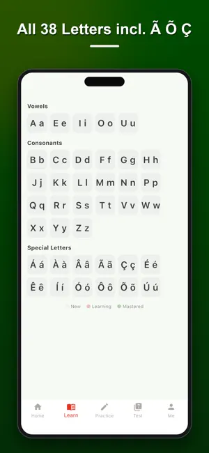 Learn Portuguese Alphabet ABC screenshot 2