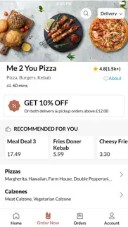 me 2 you pizza iphone screenshot 3