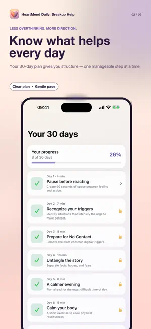 HeartMend Daily: Breakup Help screenshot 2