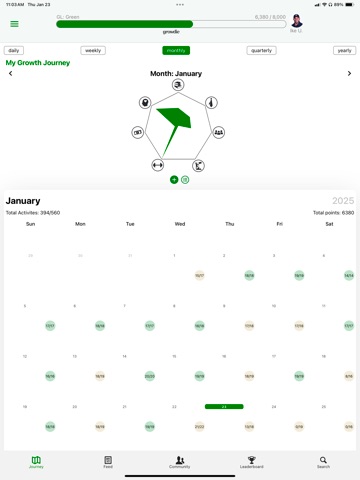 Growdie iPad screenshot