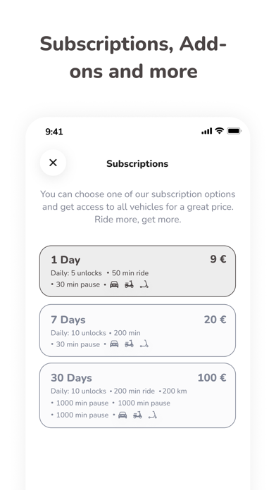 Go Mobility Vehicle Sharing Screenshot