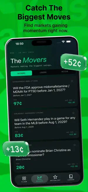 KLSH: Kalshi Dashboard iPhone screenshot 2