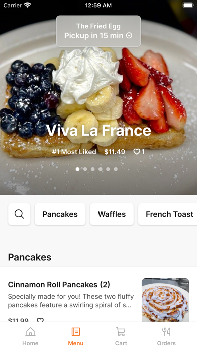 The Fried Egg To Go iPhone screenshot 2 - Food & Drink app
