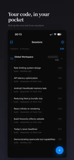 KKCode - OpenCode Mobile screenshot 1