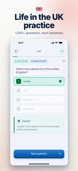 Life in the UK Test & SELT B1 screenshot 2