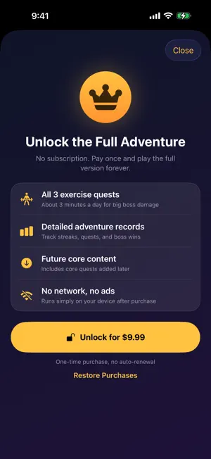 3-Minute Hero: Fitness RPG screenshot 4