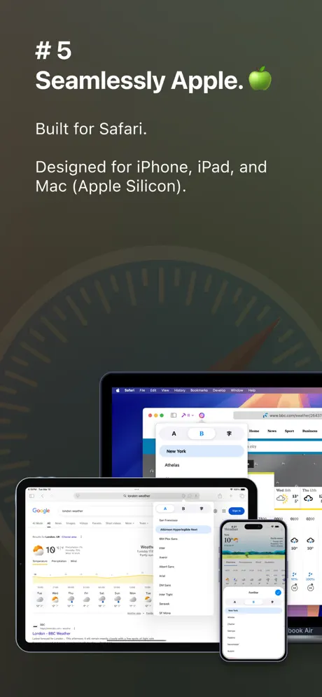 FontStar for Safari 浏览器字体美化应用截图