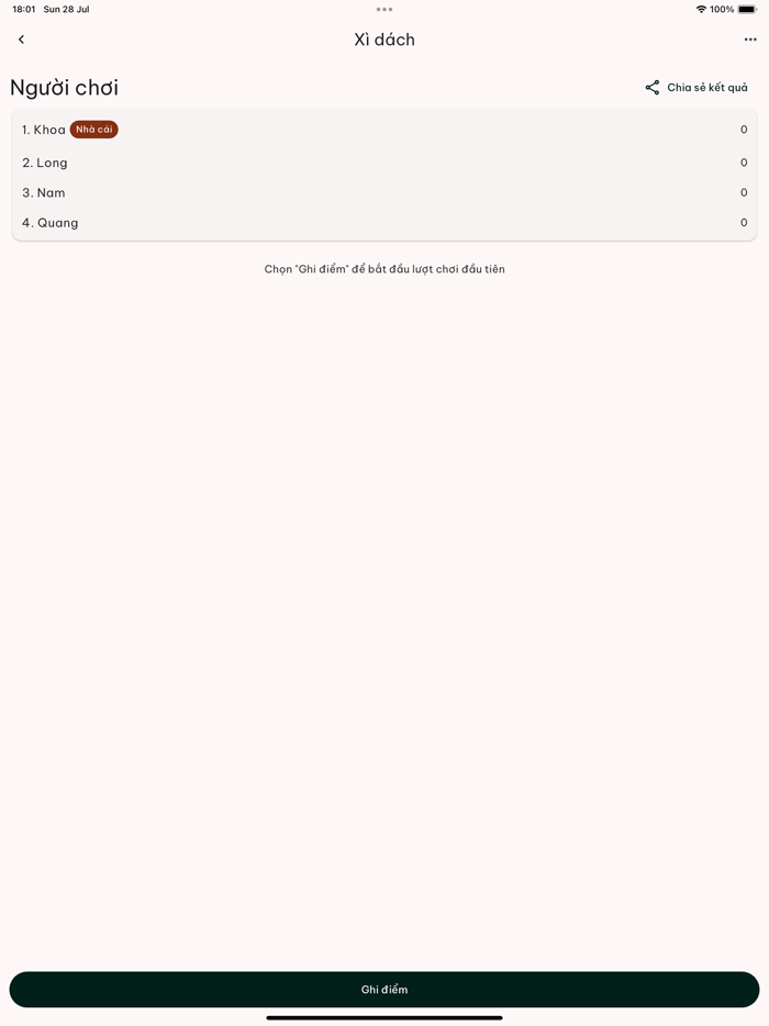 Ghi điểm Xì Dách
