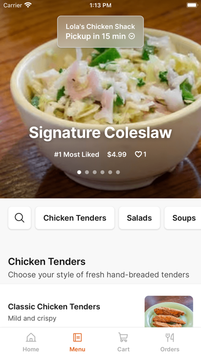 Lola's Chicken Shack iPhone screenshot 2 - Food & Drink app