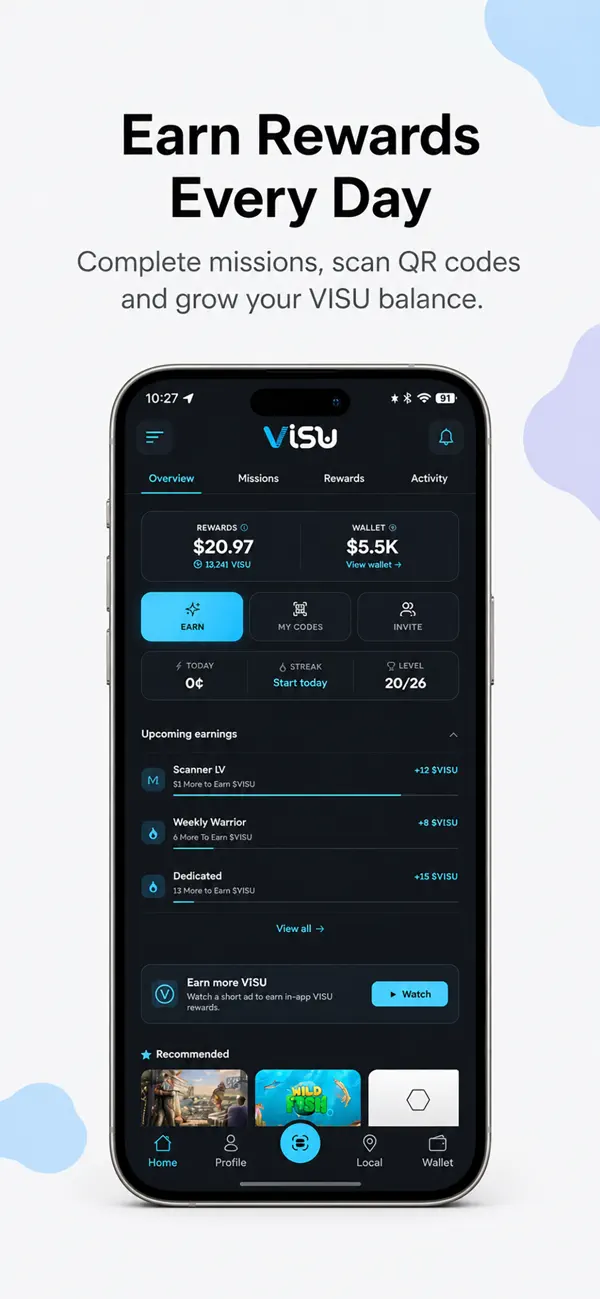 Screenshot #1 pour Visu - Scan to Earn Rewards