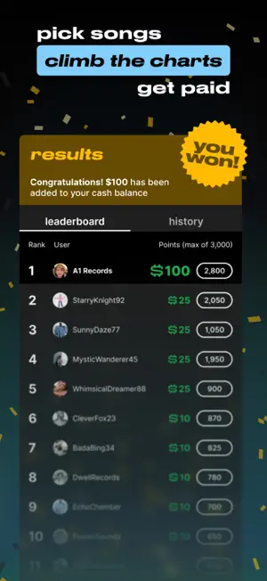 SongPicks: Music Cash Contests screenshot 3