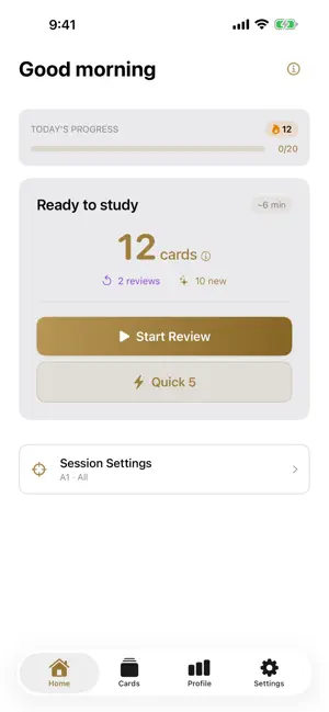 Learn Norwegian Flashcard Quiz screenshot 1