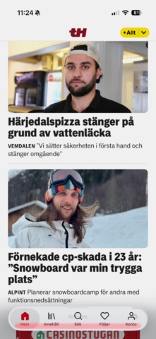 Tidningen Härjedalen screenshot