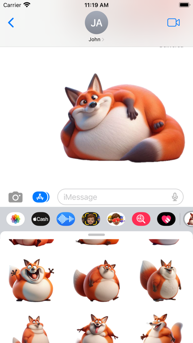 Fat Fox Stickers Screenshot