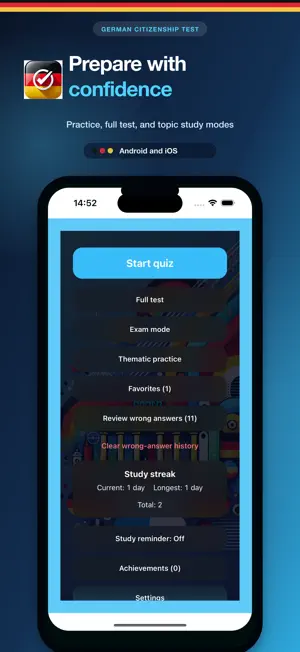 Germany Citizenship Test 2026 screenshot 1