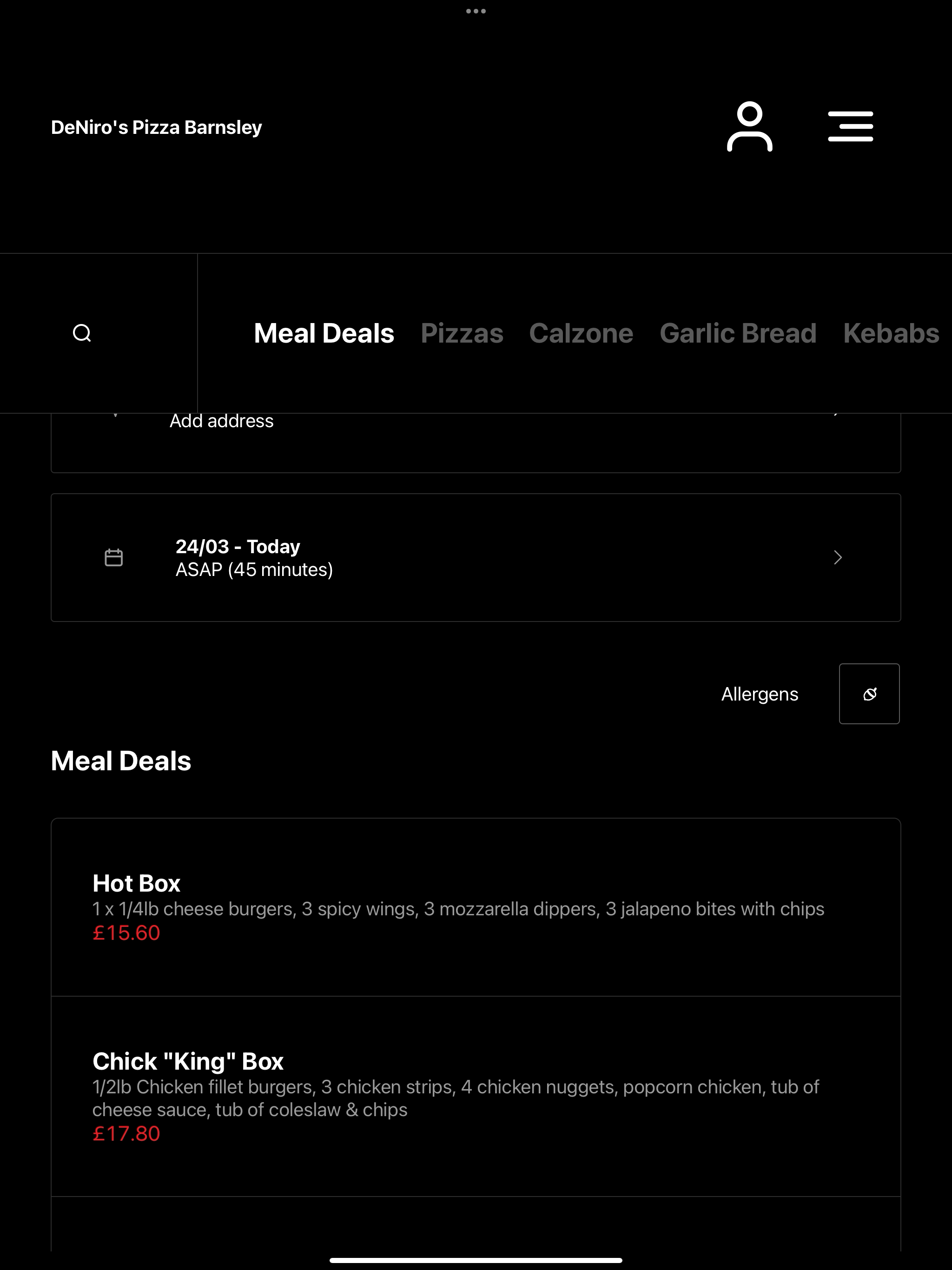 DeNiro's Pizza Barnsley UK screenshot 7