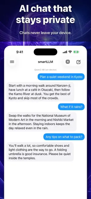 smartLLM: Private AI Chat screenshot 1