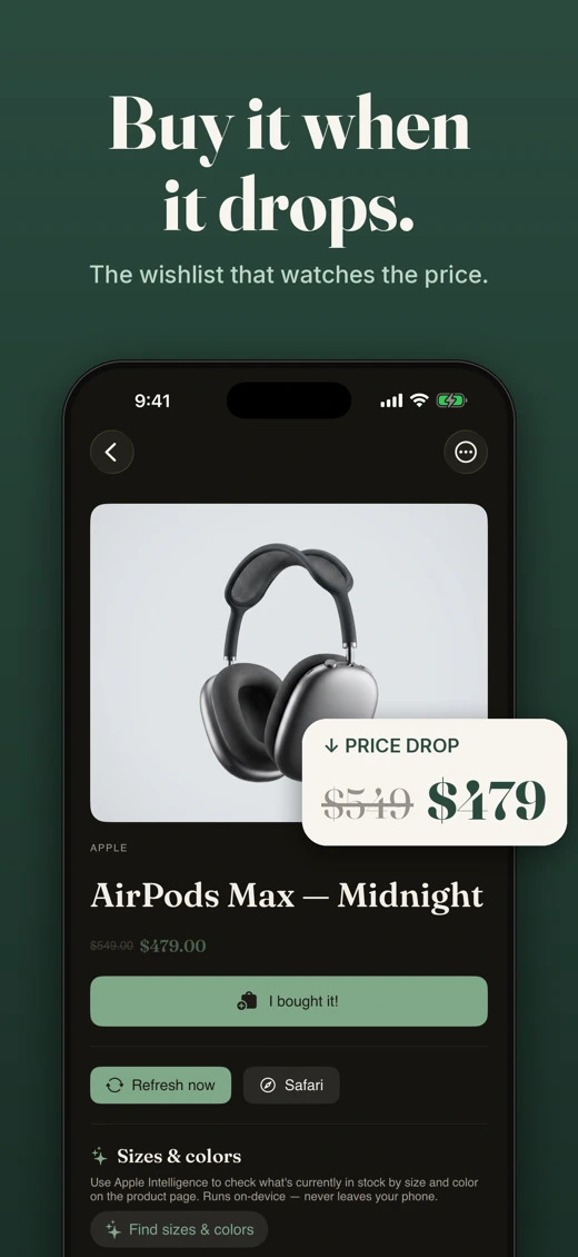 ForLater: AI Shopping Wishlist screenshot 1