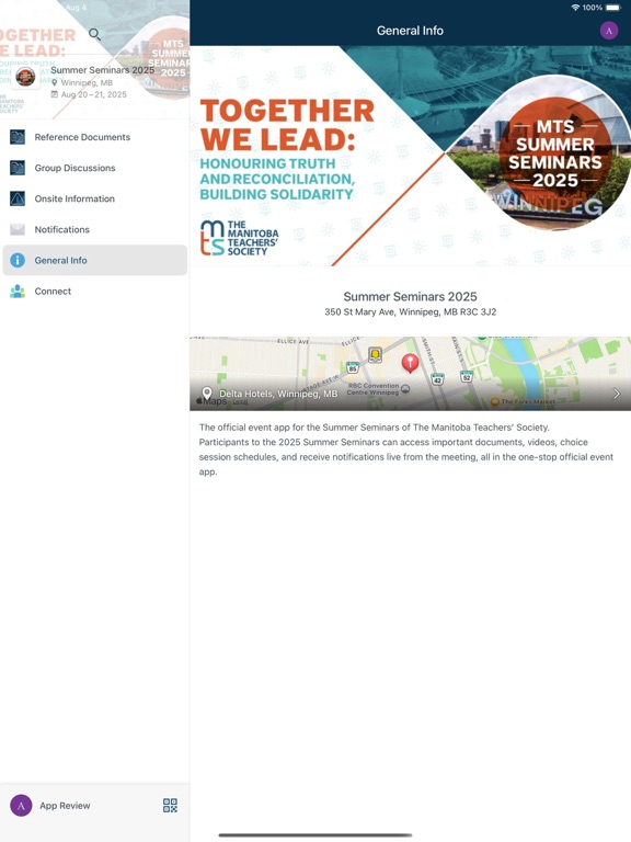 MTS AGM & Summer Seminars app screenshot