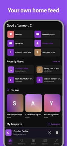 DeeVee: Audio Stories Search iPhone screenshot