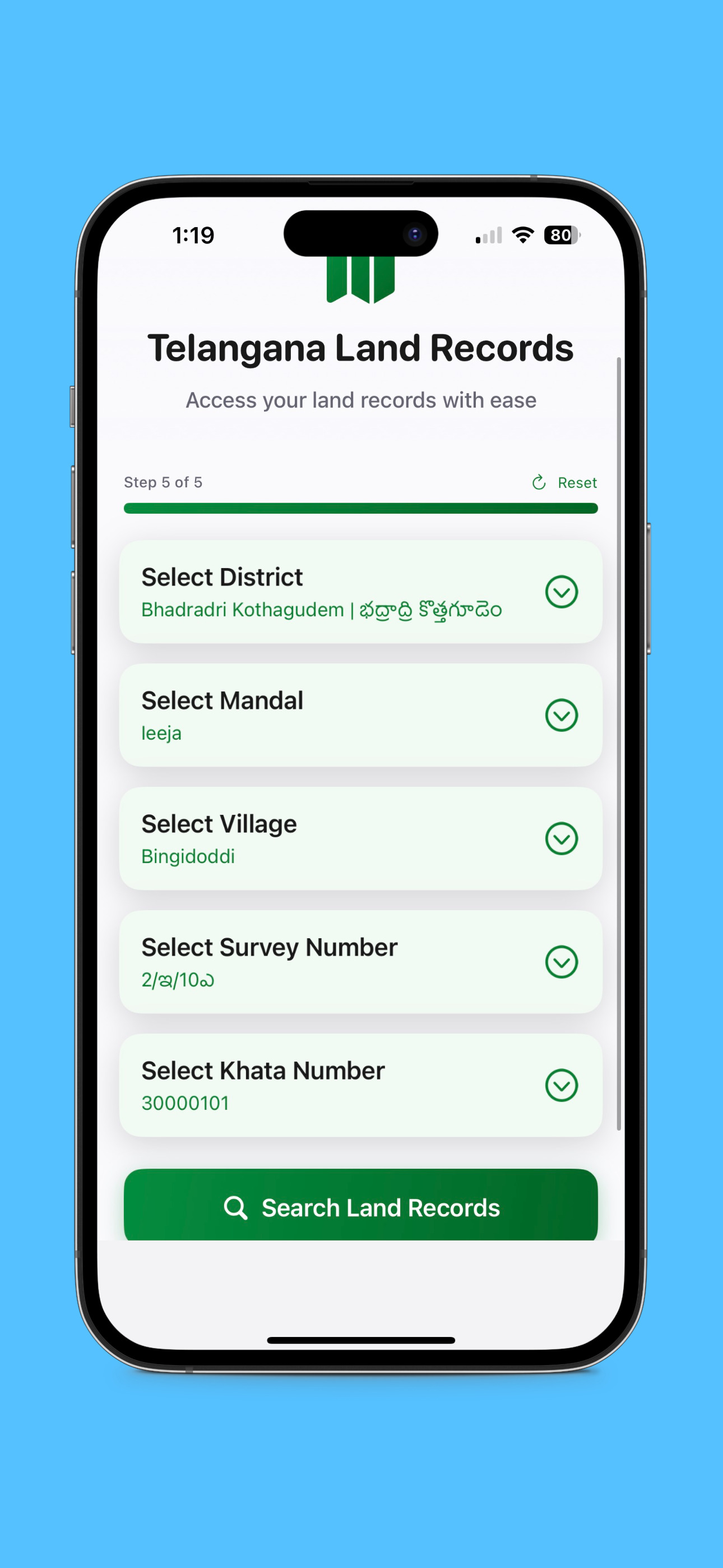 Dharani-Telangana Land Record