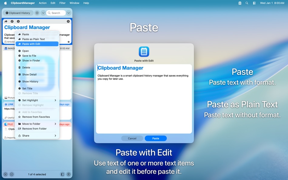 #2. Clipboard Manager (macOS) Tekijänä: Jan Valta