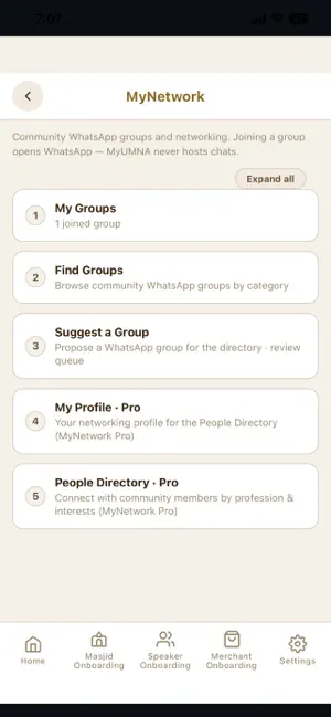 MyUMNA screenshot 1