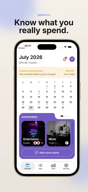 SubTrack- Manage Subscriptions screenshot 1
