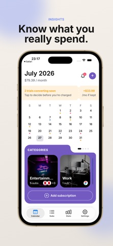SubTrack- Manage Subscriptions iPhone screenshot