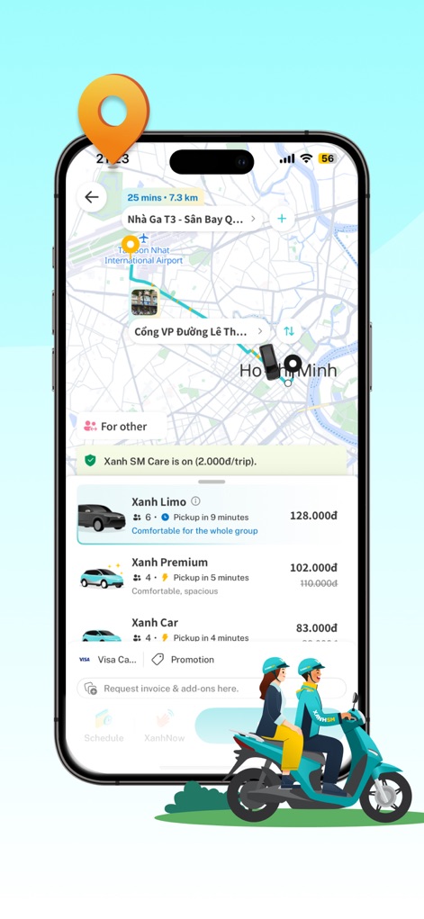 Xanh SM: Book EV rides - Seamless Ride Booking