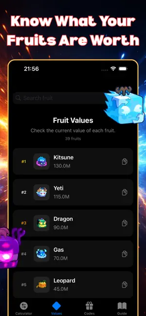 Blox Fruits Values & Codes screenshot 2