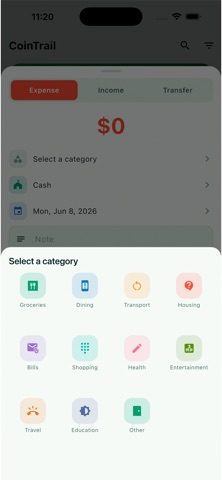 CoinTrail: Expense Tracker Screenshot 6 of 8