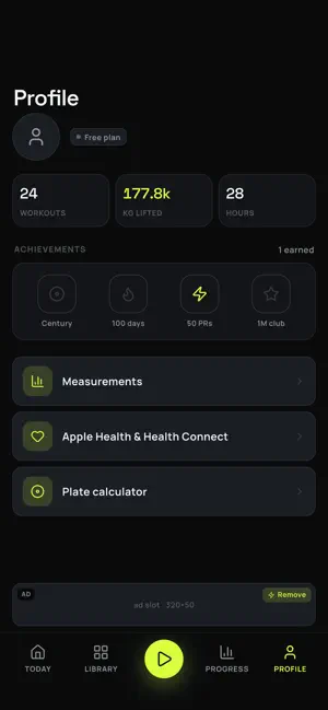 kach: Gym & Workout Tracker screenshot 1